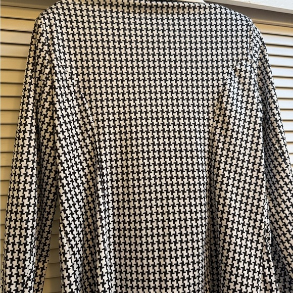Stylish Black and White Houndstooth Blazer and Pants Set Women’s Sz L - Picture 9 of 13